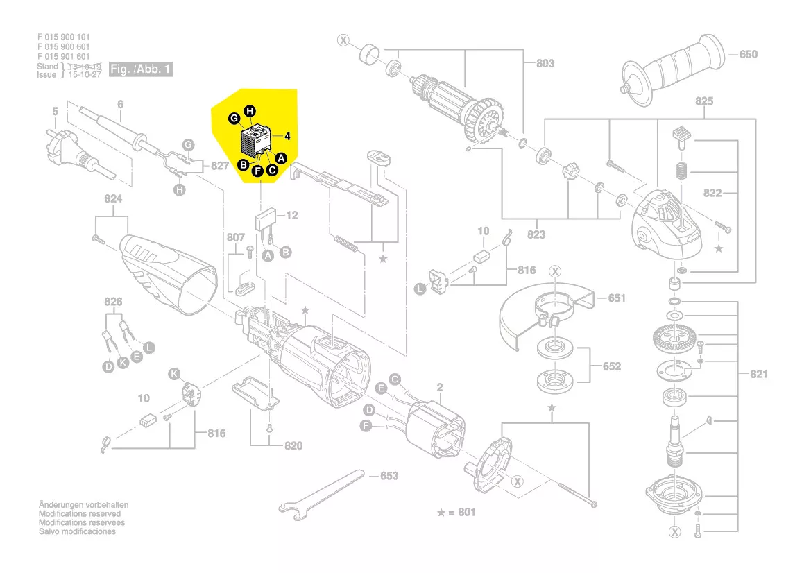 Interrupteur réf. 2 610 Z07 835 SKIL